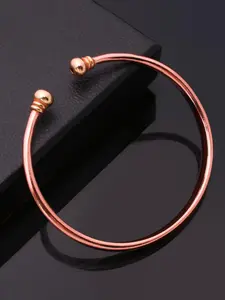 Minimalist Temperament Copper Open Bangle, Adjustable Minimalist Bangle, Elegant Bangle, Fashionable Jewelry for Women & Men, Trendy All-match & Exquisite Jewelry for Birthday Gift