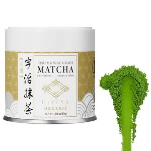 Japanese UJI First Harvest Organic Matcha Ceremonial Grade Matcha Green Tea Powder 30g 1.06oz Tin