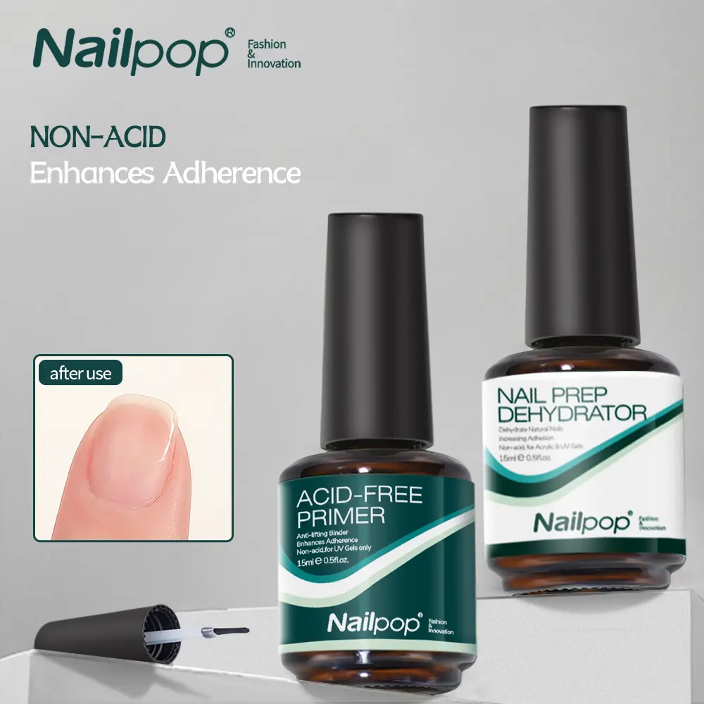 15ml Quick Dry Nail Dehydrator & Acid-Free Primer, Gentle Durable Manicure Prep for Pro Home Salon Gel Acrylic & Nail Polish Flawless Application, Nail Art, Flawless Nail Care