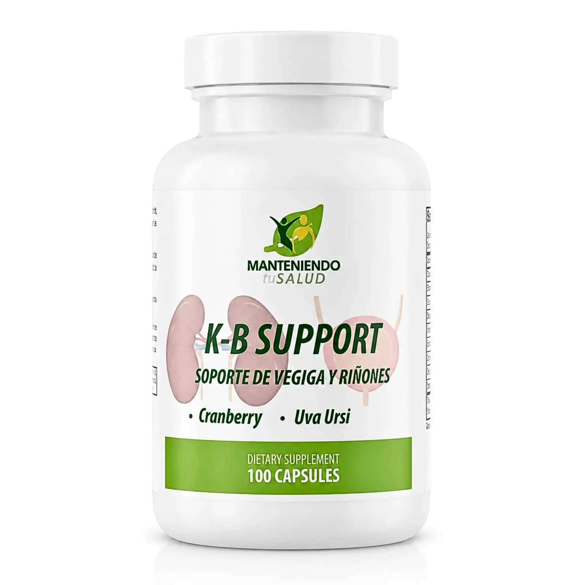 Manteniendo Tu Salud Kidney Bladder Support Dietary Supplement - GMO-Free, Kidney Boost, Prop 65 Safe, Cranberry Extract, Juniper Berries, 100 Capsules
