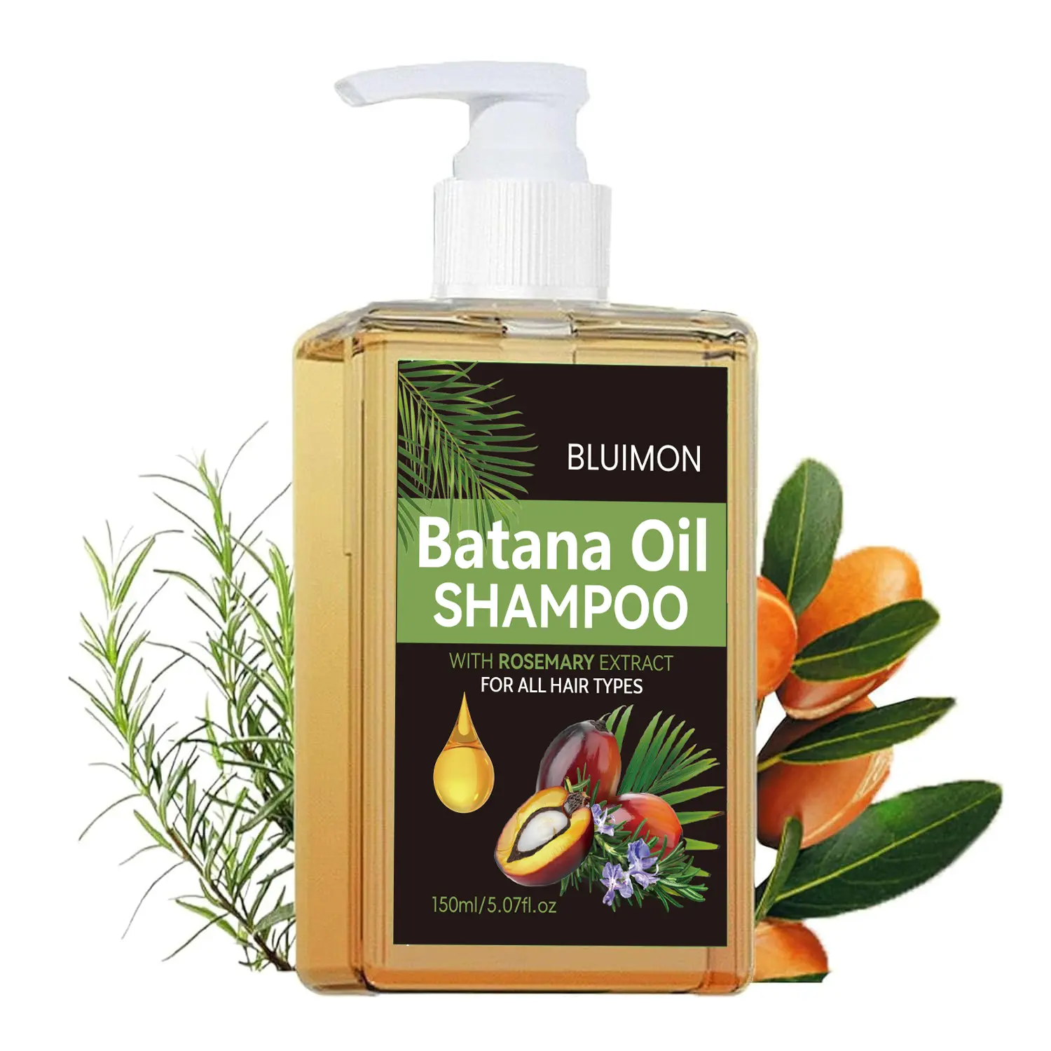 BLUIMON Batana Oil Shampoo with Rosemary Extract for All Hair Types 300ml Nourishing Volumizing Reduces Hair Loss Repairs Damage Boosts Growth Gentle Daily Haircare Cleanser Buy 1 Get 1 Free,summerwins