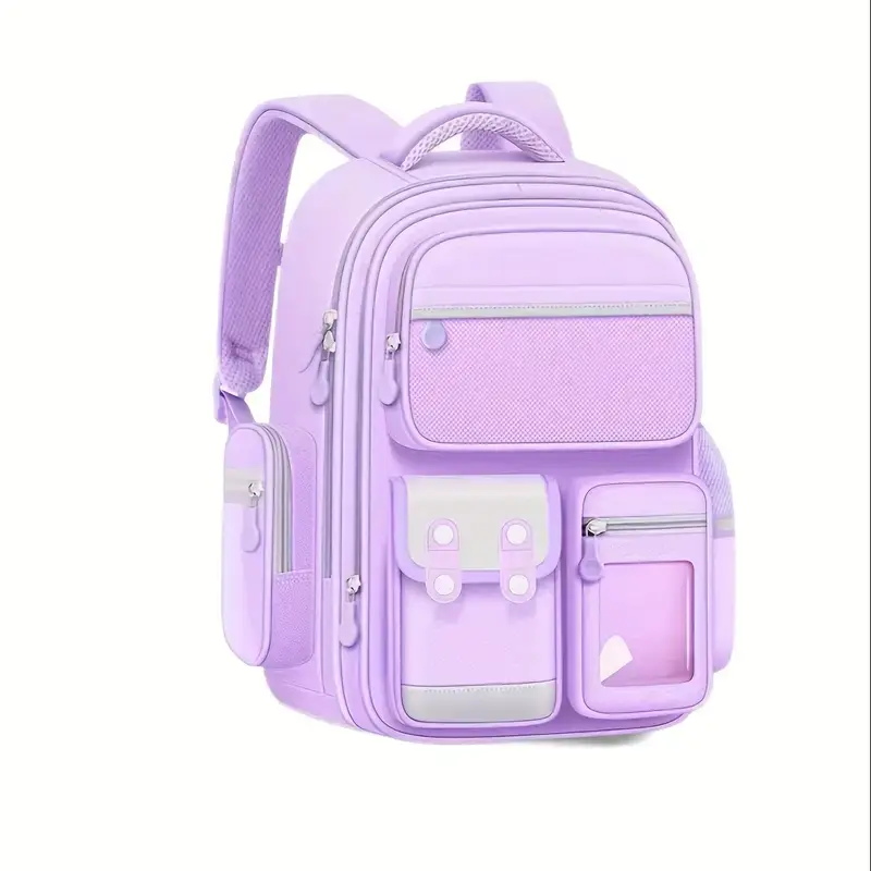 Back to School Shopping Cute mesh Backpack Large Capacity Lightweight Bookbag Kawaii Casual Outdoor Daypack Purple