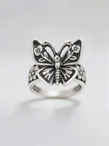 1 PC Vintage Floral Butterfly Zircon Ring for Women Fashion Jewelry for Festival Party Daily Clothing Decor Wedding Engagement Ring Ladies Anniversary Party Gift for Girlfriend Vintage Rings Jewelry