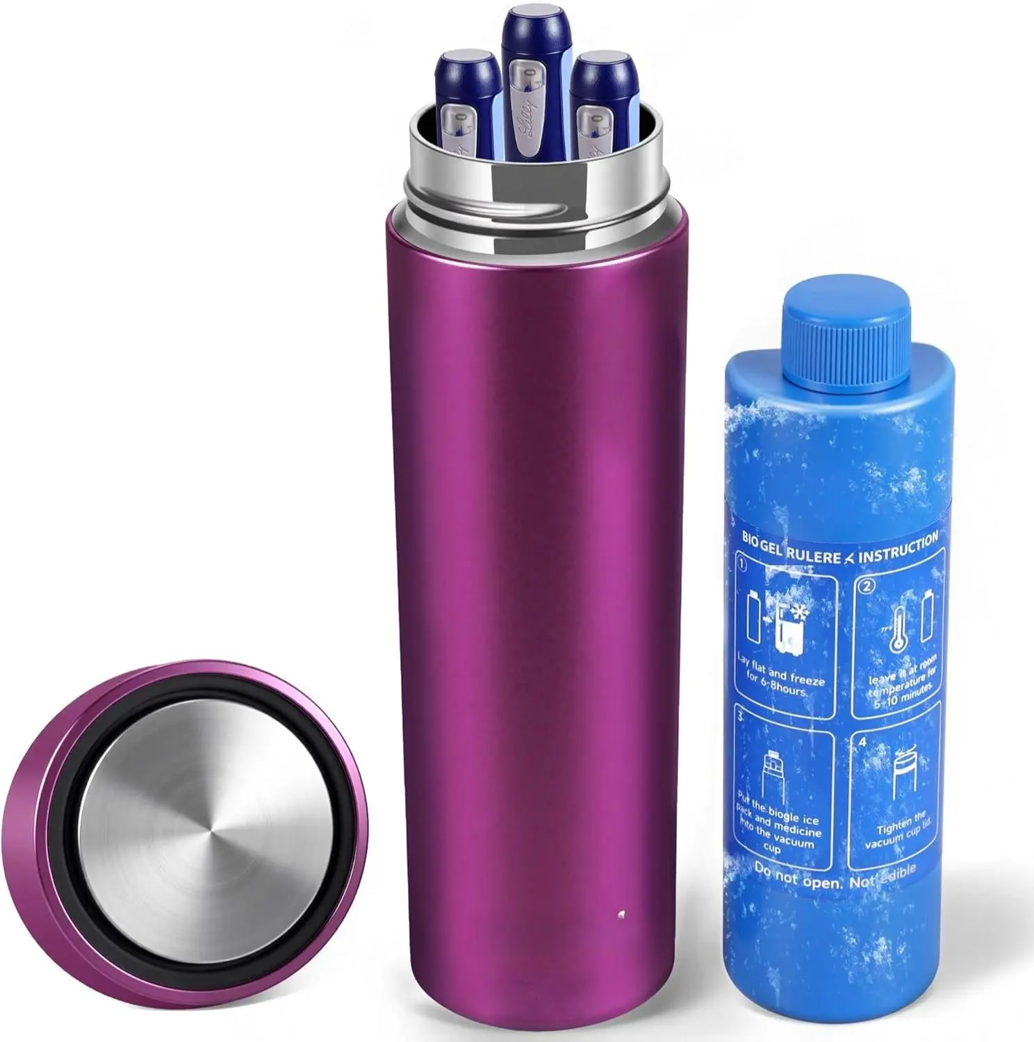 Curated visual reference: Portable Refrigeration For Small Spaces Reference: Insulin Cooler Travel Case Tsa Approved Portable Medication Cooler For