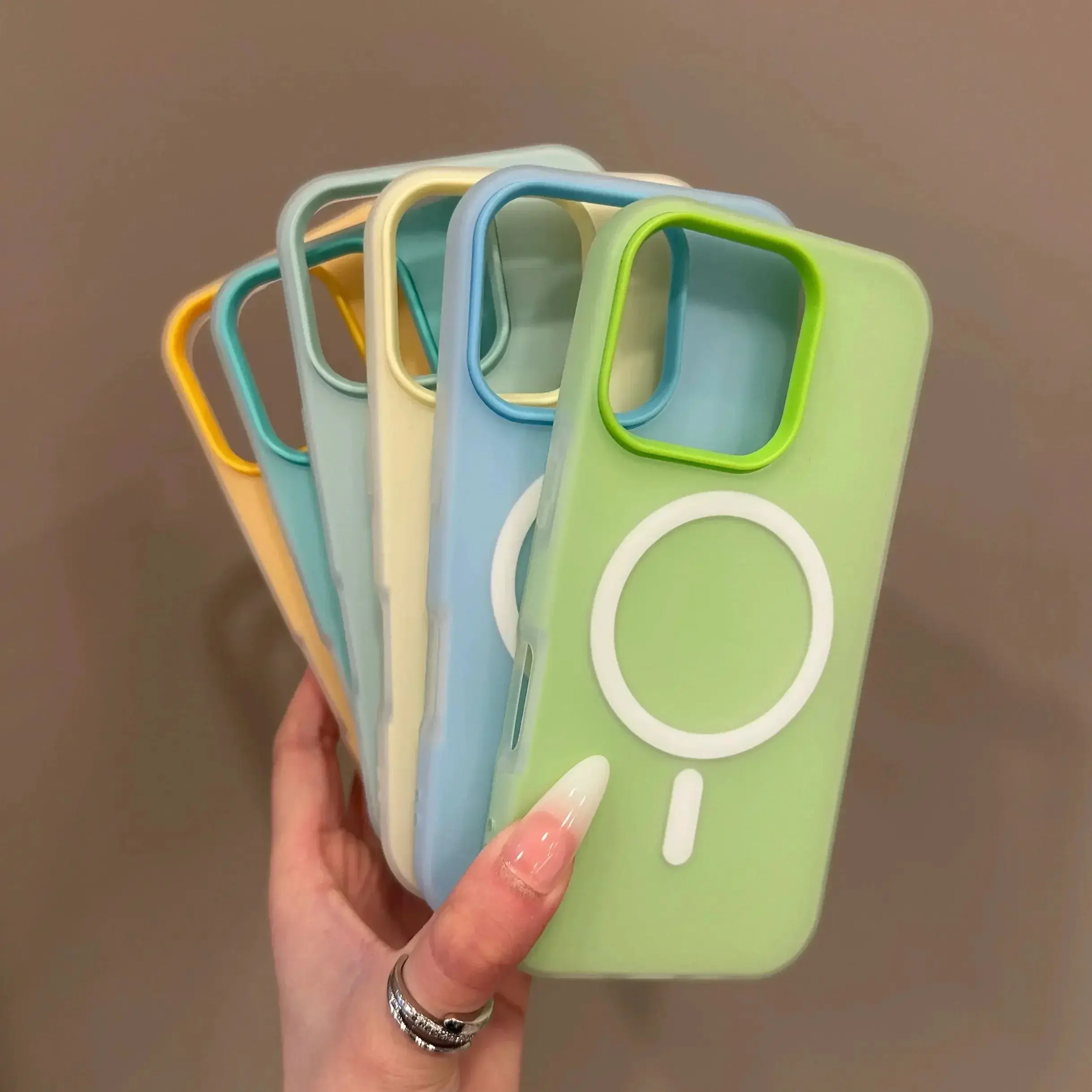 Luxury Candy Color 2 IN 1 For Magsafe Case for Samsung Galaxy S26 S25 S24 S23 S22 Ultra Series iPhone 17Air 17 16 15 14 13 12 11 Pro Max Plus Magnetic Wireless Charge Clear Matte Cover Protective Protection