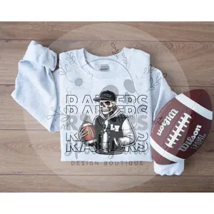 Raiders | Football | Game Day Gear | Skeleton | Spooky Season | Pullover | Crewneck | Sweatshirt | T-Shirt | Graphic Tee | Sports Apparel | Unisex