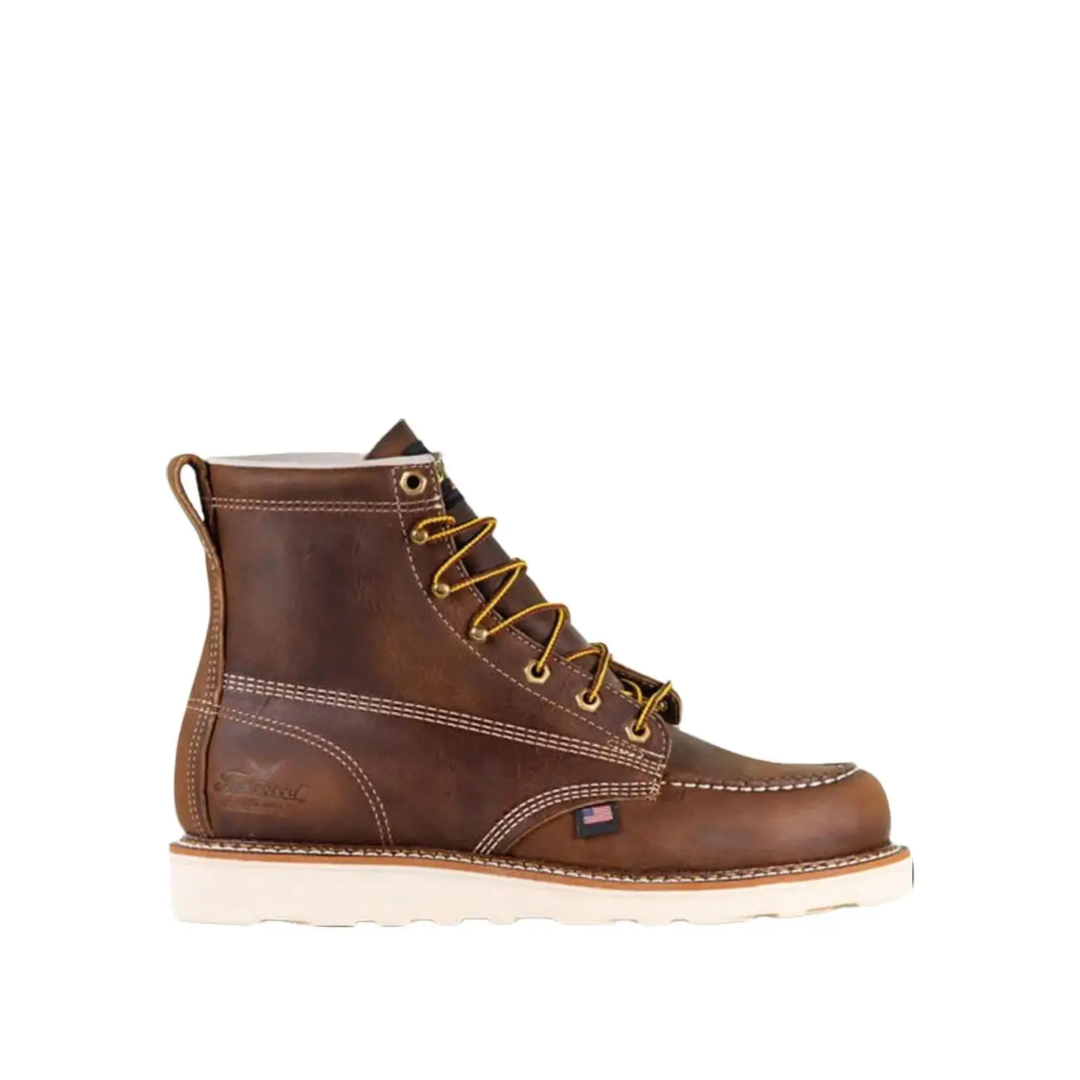 Thorogood Men's American Heritage 6" Moc Toe Work Boots, Flexible Crazyhorse Full-Grain with Shock Absorption and a Slip-Resistant Outsole, Industrial Work Footwear, Safety Work Shoes