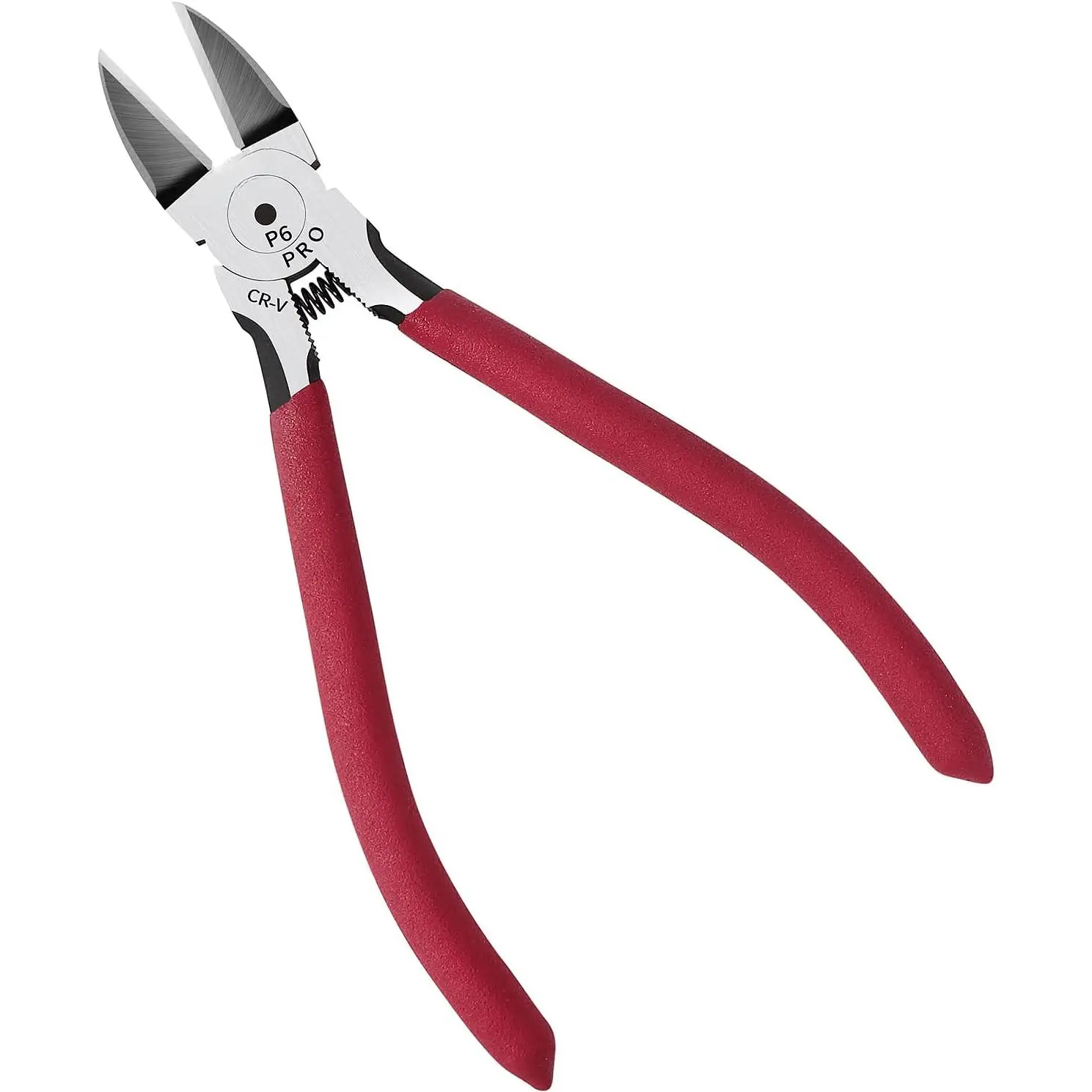 6-in Side Cutter Clippers, Ultra Sharp Longer Flush Cutting Edge Pliers with Strong Cutting Power, Ergonomic Spring-Loaded Design Reduces Hand Fatigue, Durable Hand Tool for Daily Use, Light to Medium-Duty Tasks