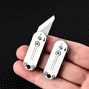Creative Mini Folding Knife Gear Pocket Collection Gift Keychain Pendant, Portable Multipurpose Knives, Stainless Steel Outdoor Camping Small Knife, 1 Piece