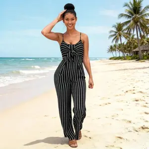 Summer Cool Jumpsuit, Striped Camisole Jumpsuit, Fashionable Commuting Street Style