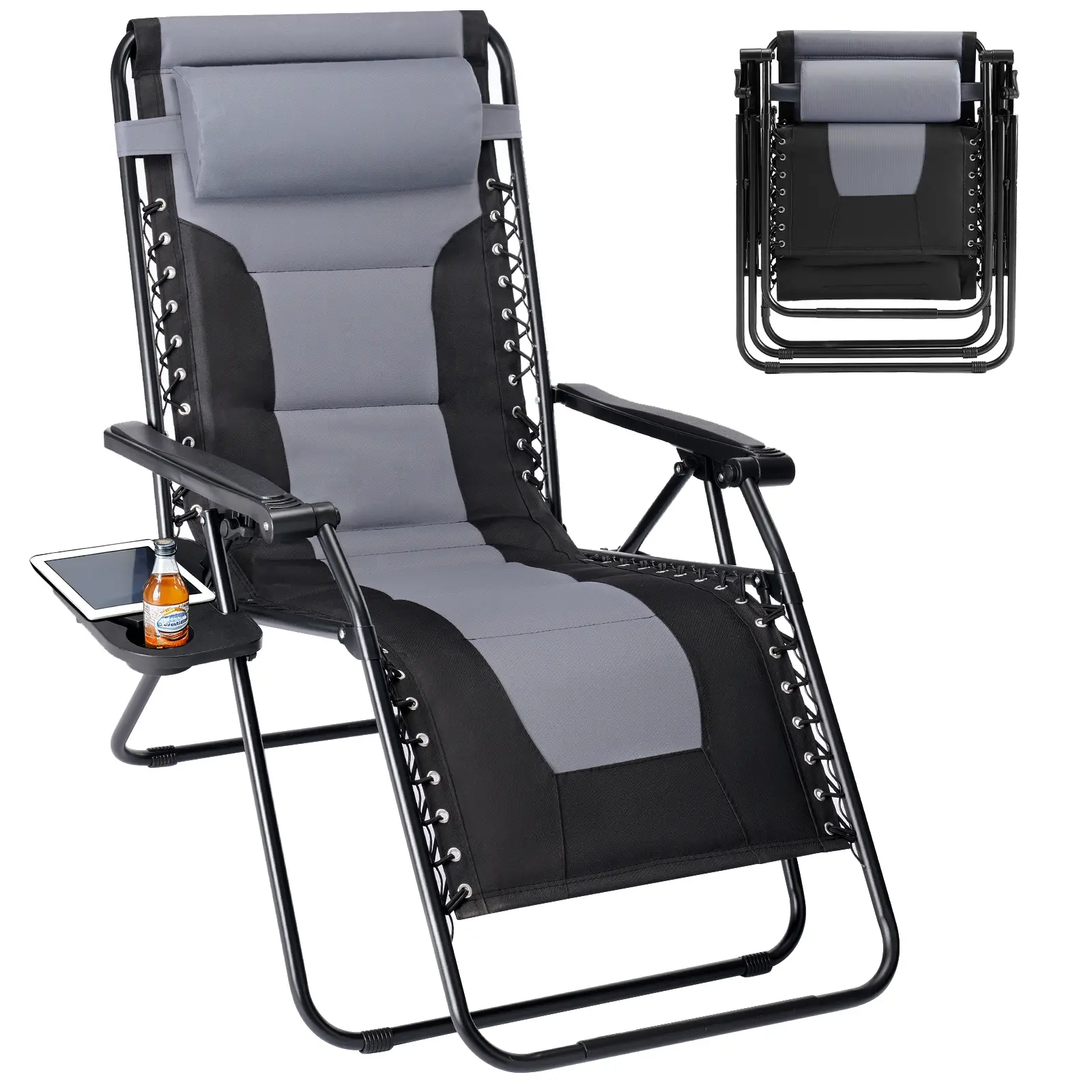 Sweetcrispy 0 Gravity Recliner - Heavy-Duty Carbon Steel Anti-Slip Outdoor Seating Furniture, Outside Chair, Balcony Outdoor Reclining Tanning Chaise, Heavy Duty Portable Folding Chair Sunlounger for Pool Use