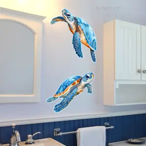 Luminous Sea Turtle Wall Sticker (20x30 Cm), Ocean Life Night Glow Decorative Decal for Living Room & Bedroom Walls, Decoration Sticker, Glow in Dark, Interior Wall Decor