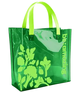 Be Amazing Green Transparent Tote - Y2K Style Green Design Tote