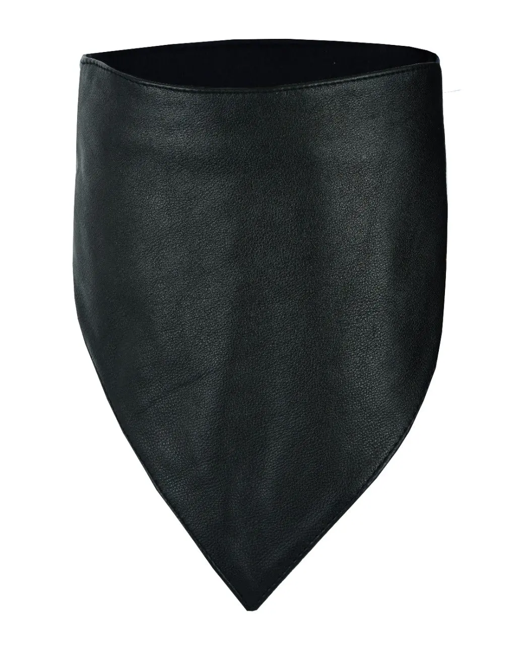 HL80321BLACK 100% Natural Buffalo Leather Motorcycle Half-Face Cover - Windproof Outdoor Sports Protective Mask, UV, Cold, Dust Protection, Windproof Face Mask
