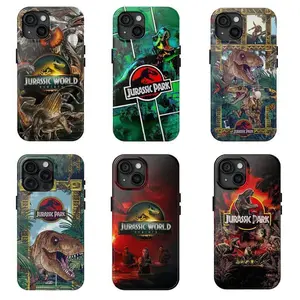 Jurassic World Dinosaur Themed Tough Phone Case Impact Resistant Protective Cover Compatible with iPhone 11 12 13 14 15 16 17 Plus Pro Max Mini - Dual-Layer Shockproof Shell for Active Lifestyles and Movie Fans.