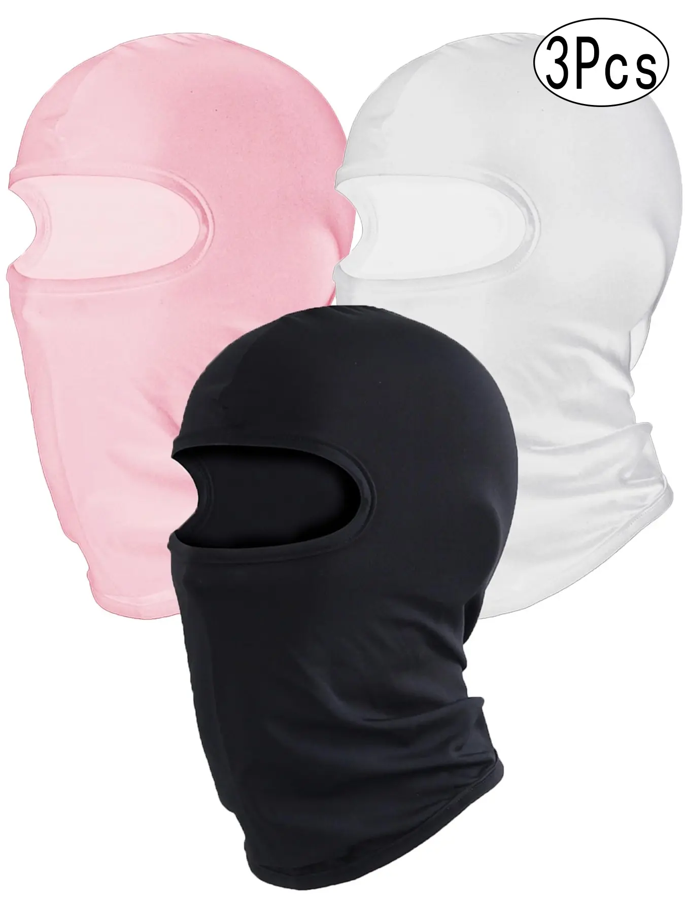 3pcs Balaclava Ski Mask, Balaclava Headwear, Neck Gaiter Motorcycle Scarf, Cold Winter Warm Windproof, Full Face Cover for Men/women, Casual Plain Style