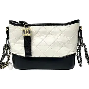 Pre-owned CHANEL . Crossbody Bags SMALL GABRIELLE HOBO BAG WHITE/ BLACK