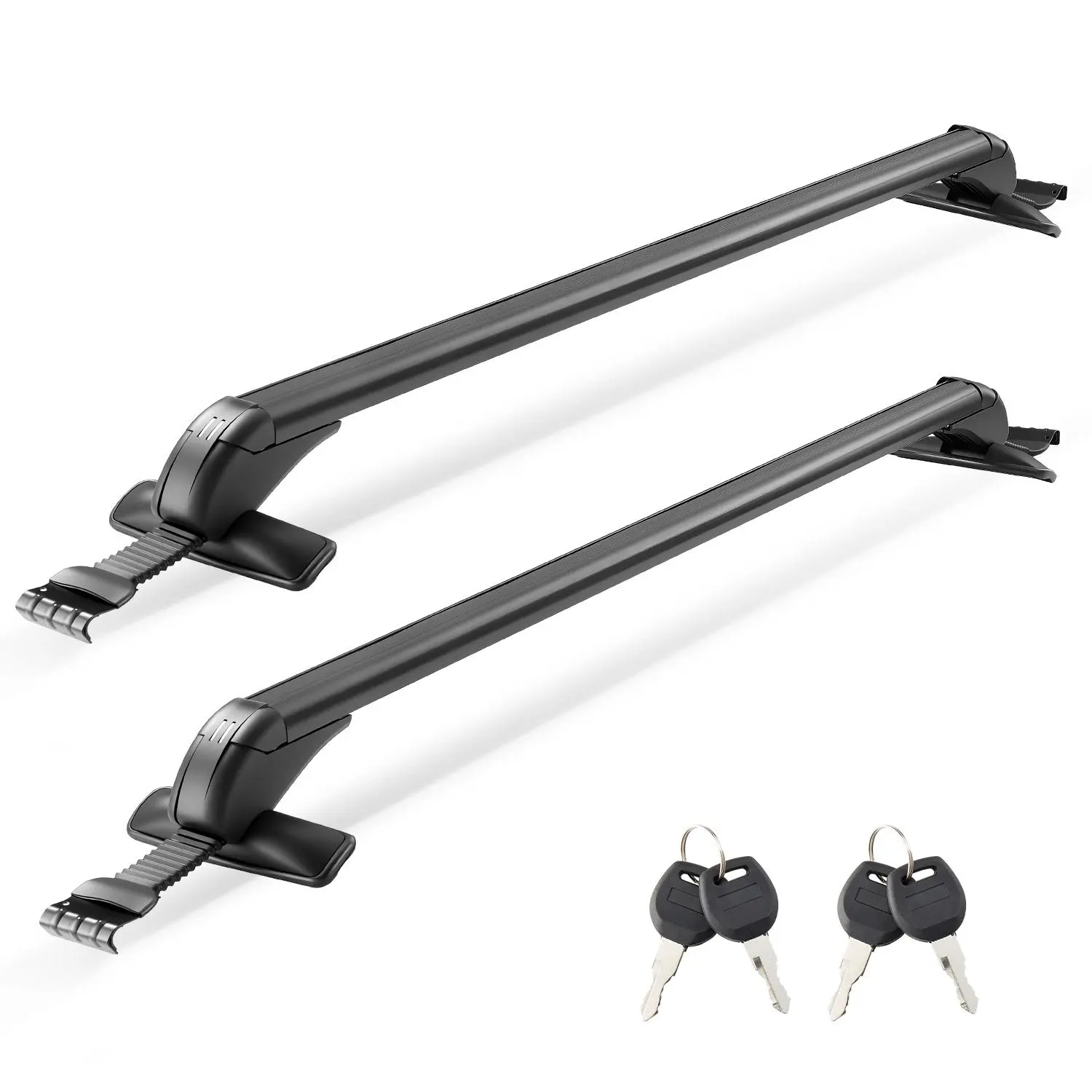 VEVOR Roof Rack Cross Bars, Universal Fit for Naked Roofs Without Raised Rails/Flush Rail/Black Moldings, 165 LBS Capacity, Lockable Heavy Duty Aluminum Crossbar Racks Roof Rail Rooftop Luggage Canoe,dorm essentials,home decor