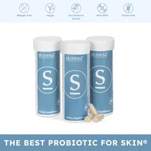 Skinesa 90 Day Supply - For Clear & Healthy Skin - Clinically Proven Formula - 90-Day Money-Back Guarantee