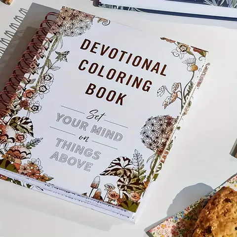 Adult Coloring Book for Relaxation & Creativity, Mindfulness, Floral Illustrations, Guided Meditation Tips, Elegant Cover Design, Botanical Art, Devotional Coloring Book, Gift Book