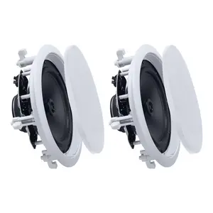 VEVOR In Ceiling Speakers, 8", In-Ceiling & In-Wall Speaker System, Hi-Fi Sound, 150W Peak, 2-Way Flush Mount Speakers, for Damp Humid Placement, Home Theater, Living Room, or Covered Patio, 1 Pair
