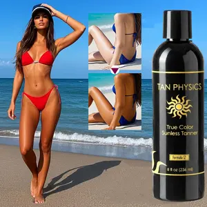 Tan Physics Sunless Tanner 8oz Face & Body – Natural Self Tanner for Streak-Free, Long-Lasting Glow