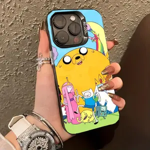 So cool Adventure Time Cartoon Characters Collage Phone Case, Cute Fan Art Print, Durable Magnetic Magsafe Cover, Shockproof Protection, Perfect Accessory for Cartoon Fans