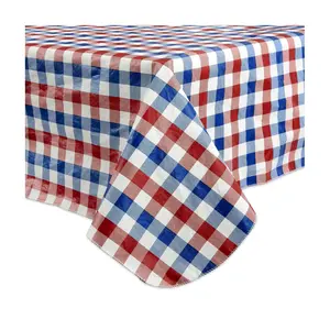 Design Imports Red,White & Blue Check Vinyl Tablecloth 60x84 Design Imports Red,White & Blue Check Vinyl Tablecloth 60x84