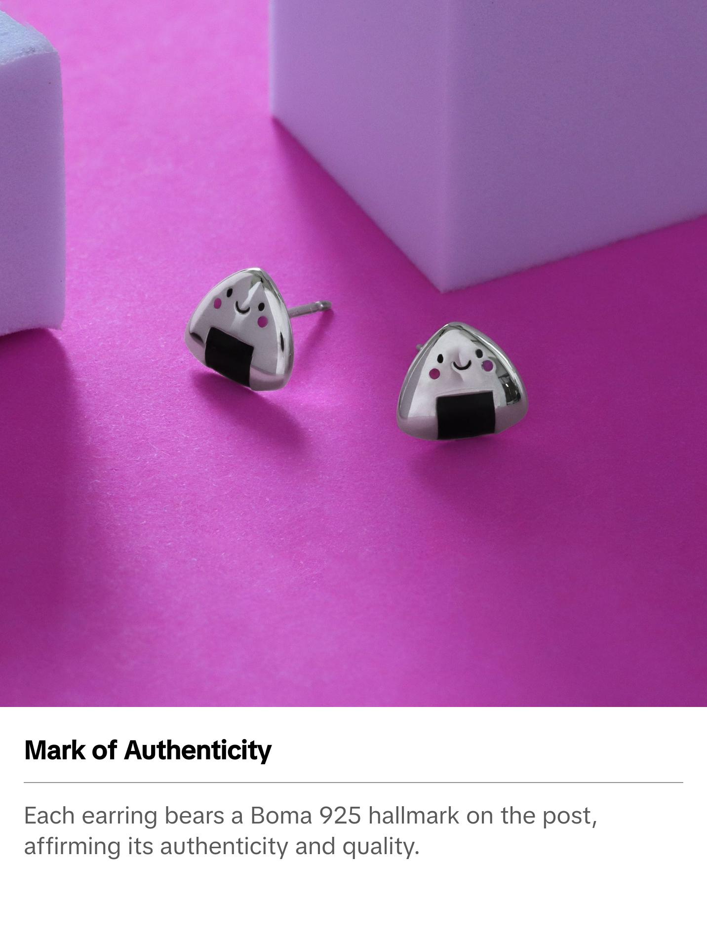 Happy Onigiri Sushi Stud Earrings