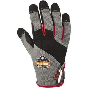 Ergodyne Size 2XL (11), ANSI Cut Lvl A4, Puncture Lvl 4, Abrasion Lvl 3, Armortex Cut Resistant Gloves Hook & Loop Cuff, Gray, Paired 17126