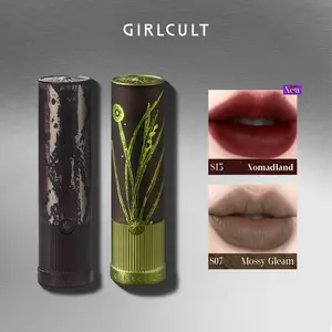 Girlcult Lipstick Matte Glossy Moisturizing & Silky Finish for Everyday Wear and Special Occasions S15 Nomadland & S07 Mossy Gleam