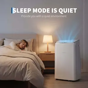 Garvee Efficient 14000 BTU Portable Air Conditioner - 3-in-1 Cooling, Dehumidifier & Fan - Quiet Operation, Remote, 24H Timer, Sleep Mode, Window Kit - Cools Rooms up to 750 Sq.Ft - Ideal for Bedroom, Living Room, Office