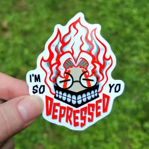 I'm So Depressed, Yo Okarun Dandadan Anime Sticker