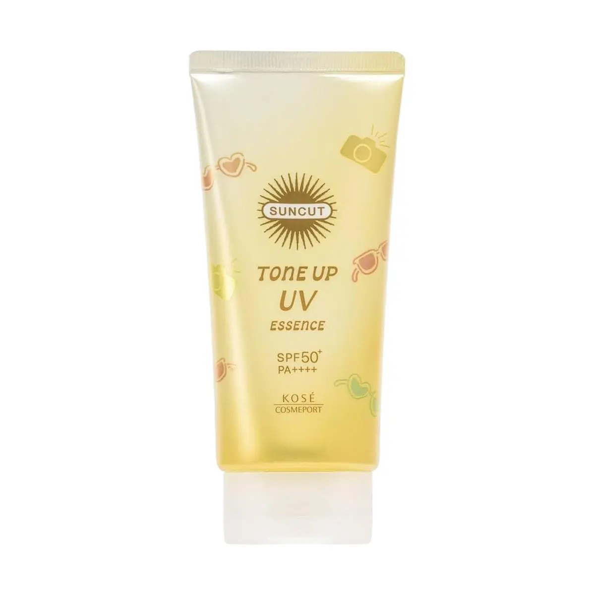 KOSE SUNCUT UV  Essence SPF50+ PA++++, Lemon Yellow, 80g - Sunscreen Serum for  & Correcting Dullness, Japanese Sunblock