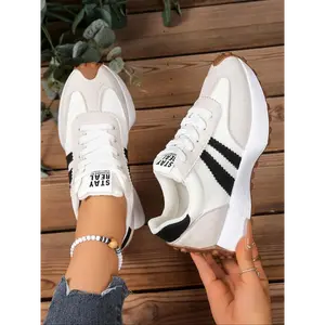 bczoutianmingh Women's Sporty Al-Gan Shoes, Spring & Fall Elegant Fashion Casual Round Toe Low Top Lace-Up Thick Sole Outdoor Running Shoes men casual shoes