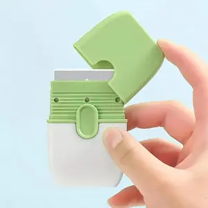 Mini Scraper with Protective Cover, Portable Dual-head Ceramic Wall Cleaner, Tile Scraper, Multipurpose Cleaning Tool for Home