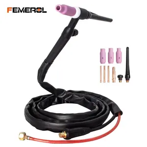 FEMEROL WP-17V TIG Torch 150Amp 10ft/3m Air Cooled Welding Gun with Quick Connector & 5/8-18 Thread Full TIG Torch Kit for ARC/MIG Welders