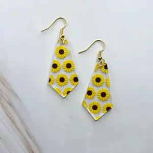 Sunflower Dangle Acrylic Earrings