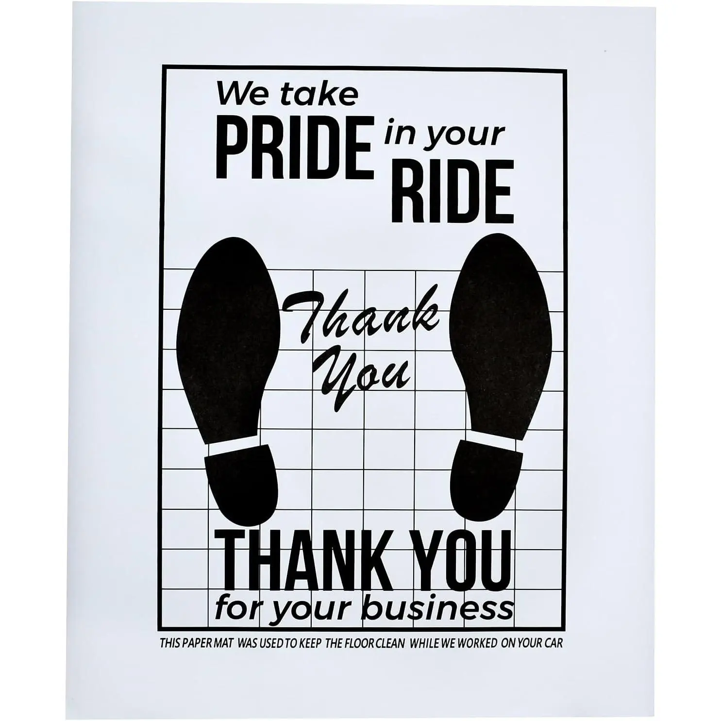 Disposable Synthetic Absorbent Paper Floor Mats (20" L x 16" W, 50 Count) - Auto Detailing Protection, Wet Shoe Prevention for Mall Service Customers, Manufacturer Warranty, Manufacturer Warrenty