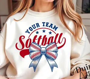 Softball Team Shirt, Retro Softball Mom Shirt, Personalized Softball Shirt