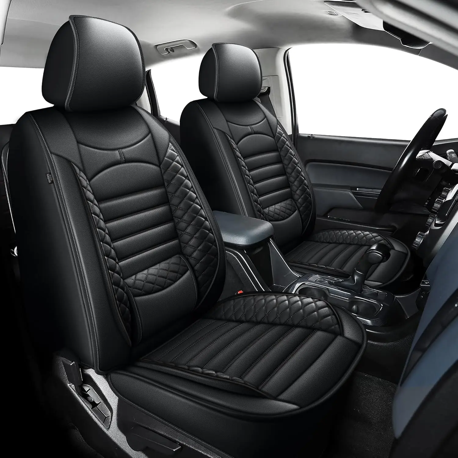 Customized Car Seat Covers for 2015-2026 Chevy Colorado GMC Canyon Crew Cab Z71 LT ZR2, Waterproof, Stain-Resistant, Durable and Wear-Resistant Truck Cushion Protector, Airbags Compatible Truck Interior Accessory