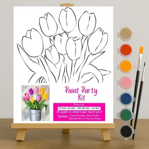 Paint Party Canvas Sip and Paint Kit