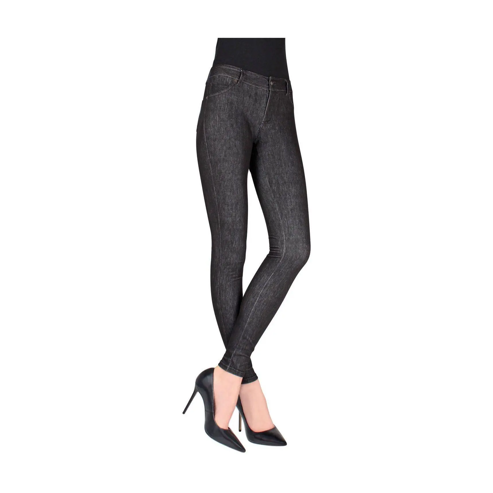 Memoi Unbottled Denim Jean Leggings
