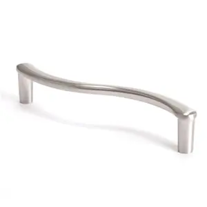 212 MAIN Simple 128mm Center Pull Door Handle - Advantage Plus 6 Brushed Nickel Door Hardware