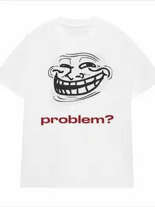 Trollface Internet Meme Graphic Unisex T-shirt Spring Summer Short Sleeve Crew Neck Graphic Tops Women Men Essentials Gift for Her/him