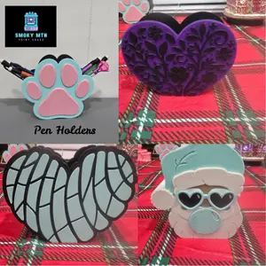 3D Printed Pen Holders- Multiple Options