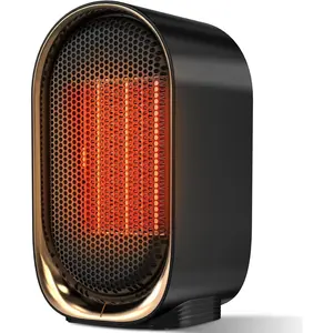 Space Heater,Portable Mini Energy Efficient Space Heaters for Indoor Use,2-Speed Portable Heater for Office with Adjustable,Triple Protection,Suitable for Bedroom,Office and Indoor Use(Dark Black)