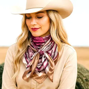 35X35"  Pink Roses Wild Rag / Scarf WR3397