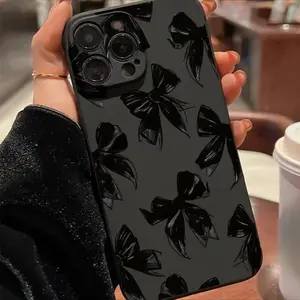 Bow Pattern Phone Case, Decorative Phone Protector Cover, Phone Accessories Compatible with iPhone XR 11 12 13 14 15 16 Series, Casing