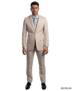 2 PC Tan Suit For Men Formal Suits For All Ocassions M276S-06
